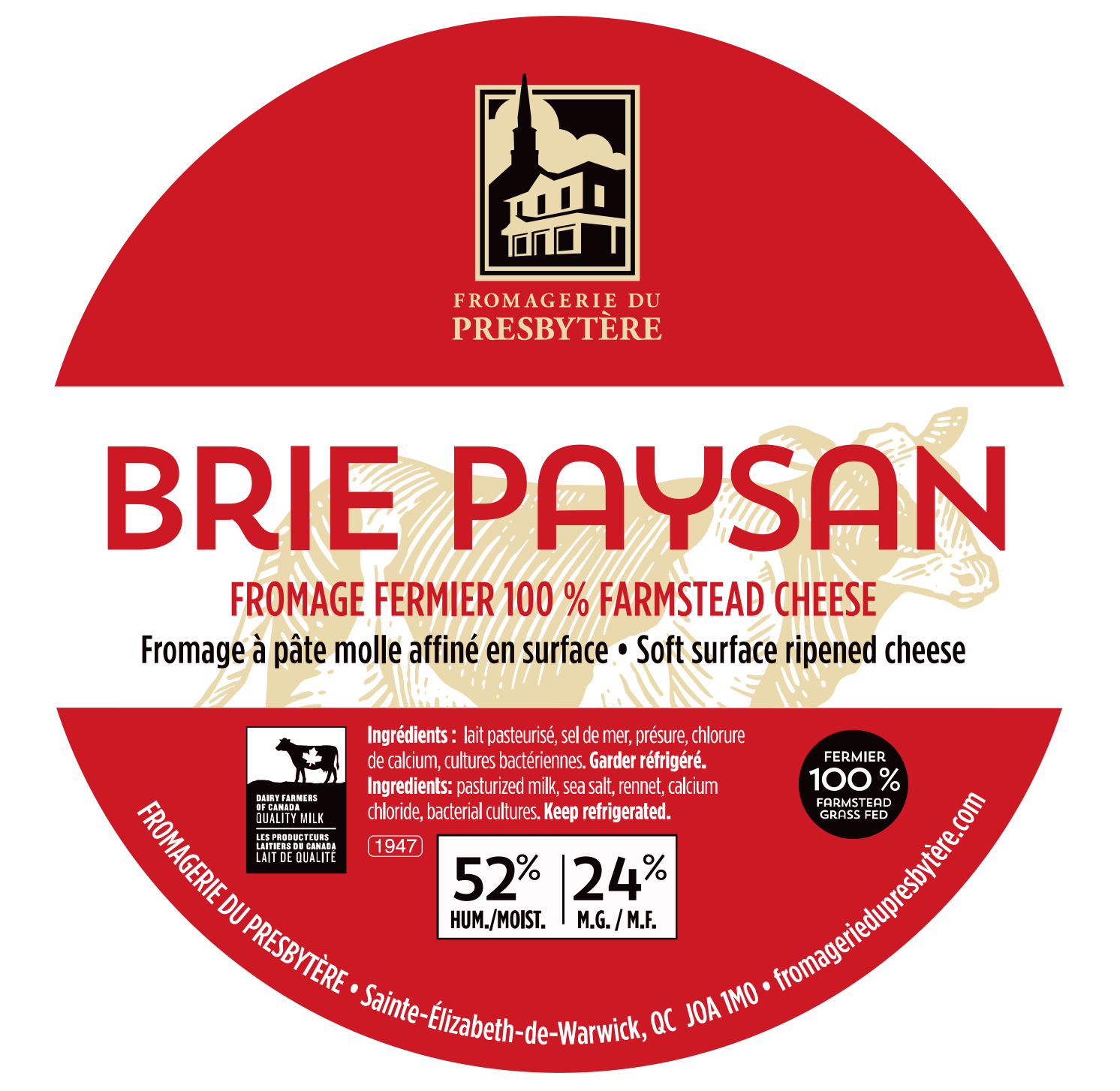 Étiquette - Brie paysan