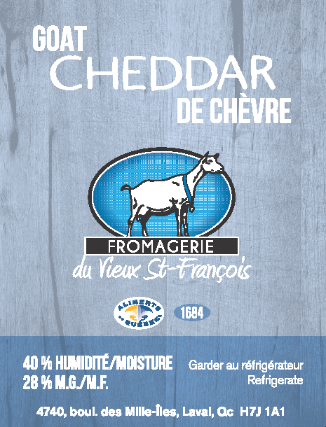 Étiquette - Cheddar de chèvre