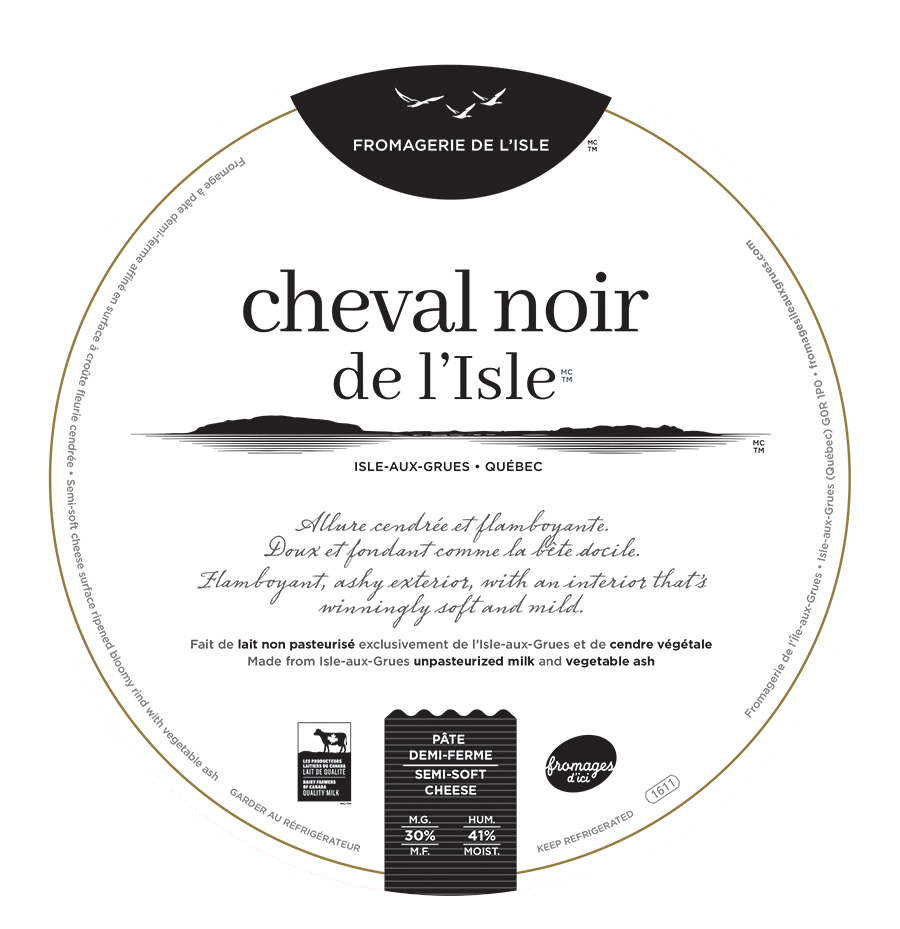 Étiquette - Cheval noir de l'Isle 